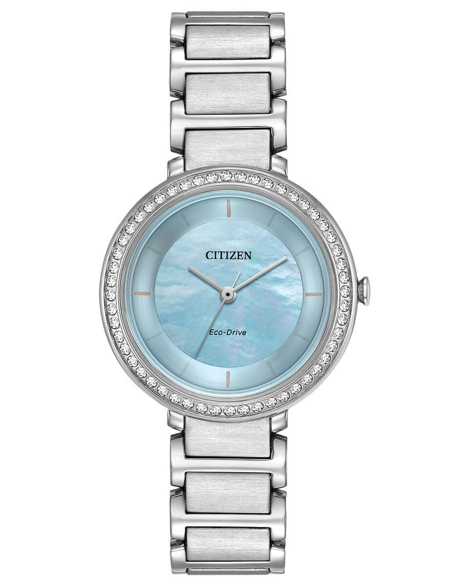 NEW Citizen Silhouette Crystal EM0480-52N Ladies 30mm Watch MSRP