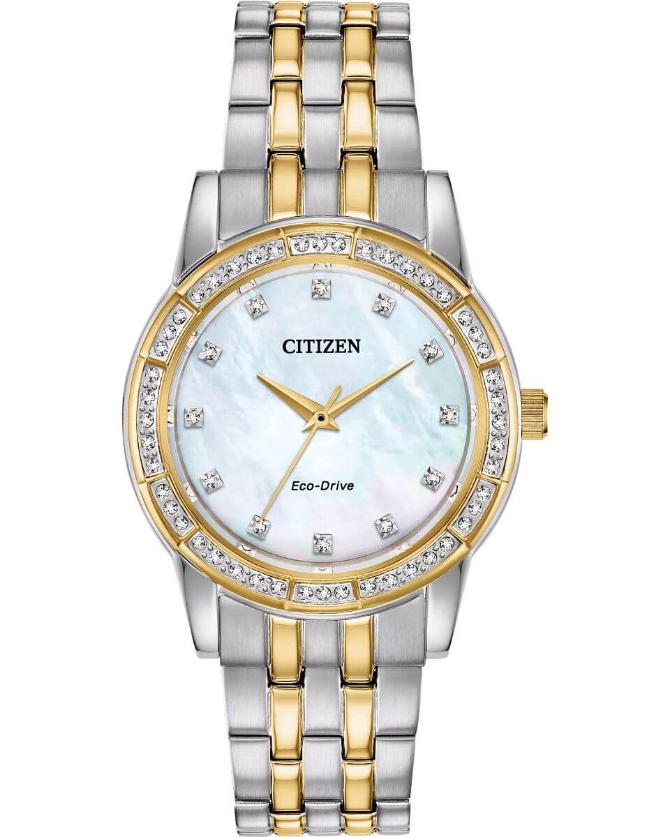 NEW Citizen Silhouette Crystal EM0774-51D Ladies 31mm Watch MSRP $350