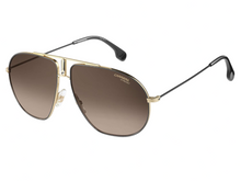 Load image into Gallery viewer, CARRERA Unisex Bound Black Gold Frame Brown Gradient Lens Sunglasses MSRP $158
