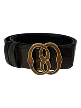 Load image into Gallery viewer, Bally 6305270 Croc Embossed Adjustable Reversible Brown Leather Belt EU 90/US36 MSRP $490
