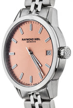 Load image into Gallery viewer, Raymond Weil Women&#39;s 5634-ST-80021 Freelancer Rose Quartz Watch 34mm MSRP $995
