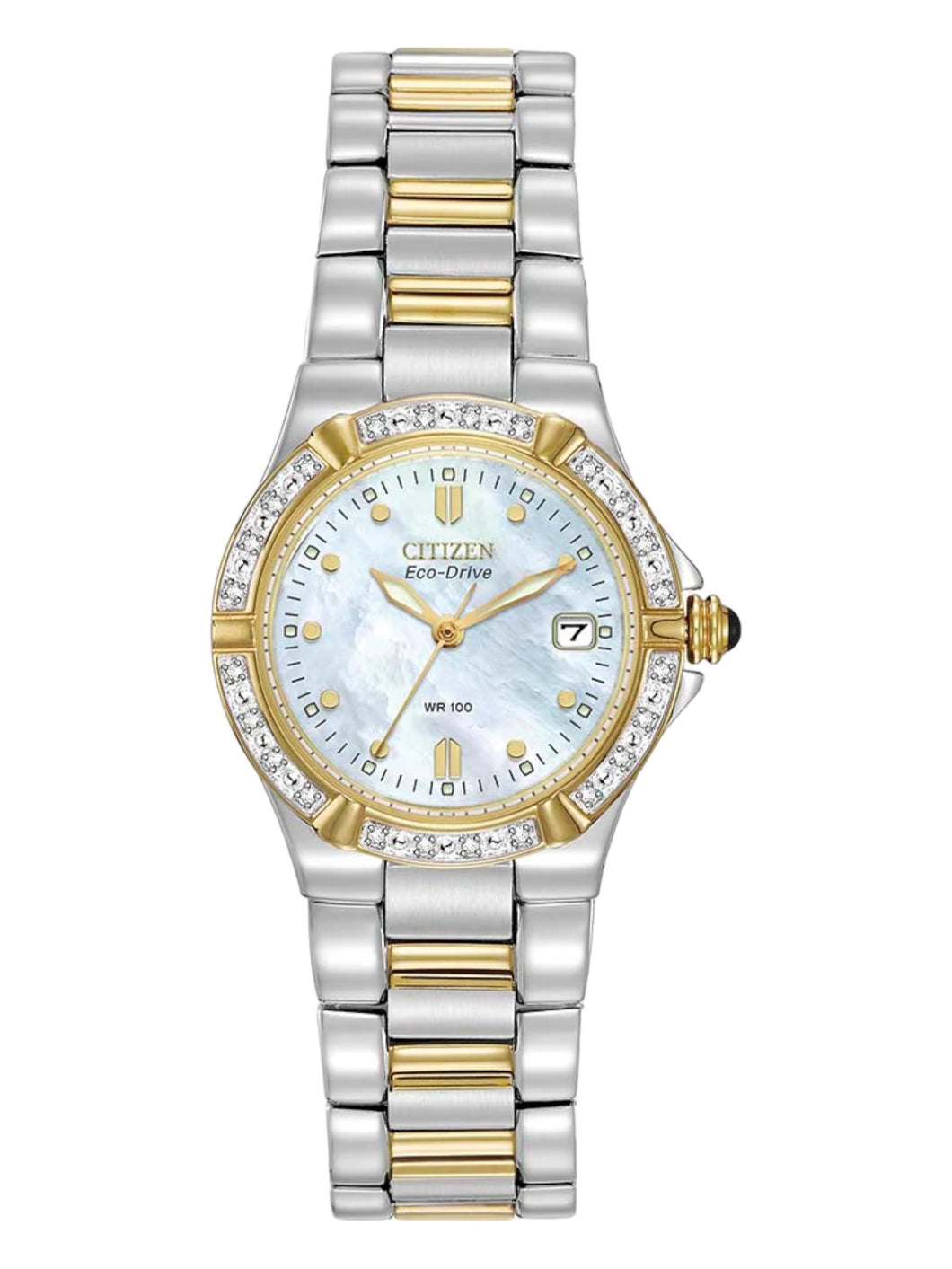 New Citizen Riva EW0894-57D Mother of Pearl Dial Two-tone Ladies Watch MSRP$450