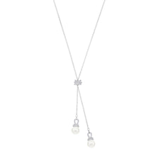 Load image into Gallery viewer, Swarovski Originally YNecklace 5467313 White/Rhodium Plated &amp; Crystal Pearl $169
