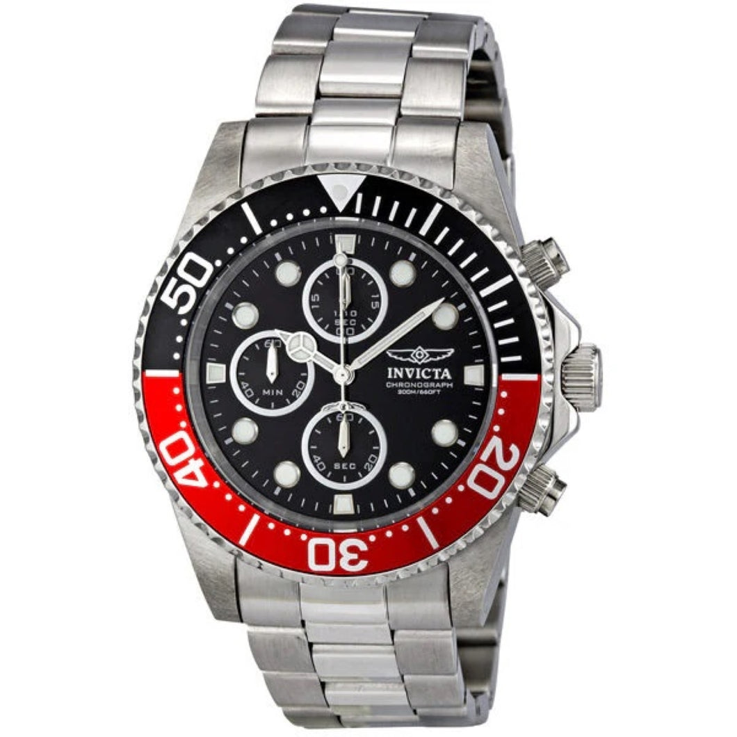 Invicta Men's 1770 Pro Diver Black Dial Chronograph Watch 43mm MSRP $495