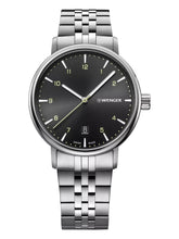 Load image into Gallery viewer, Wenger Swiss Army Men&#39;s 01.1731.120 Urban Classic Black Dial Watch 40mm MSRP$220
