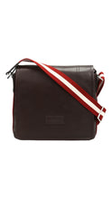 Load image into Gallery viewer, Bally Terlago Men&#39;s 6225284 Chocolate Leather Shoulder Bag MSRP $ 799
