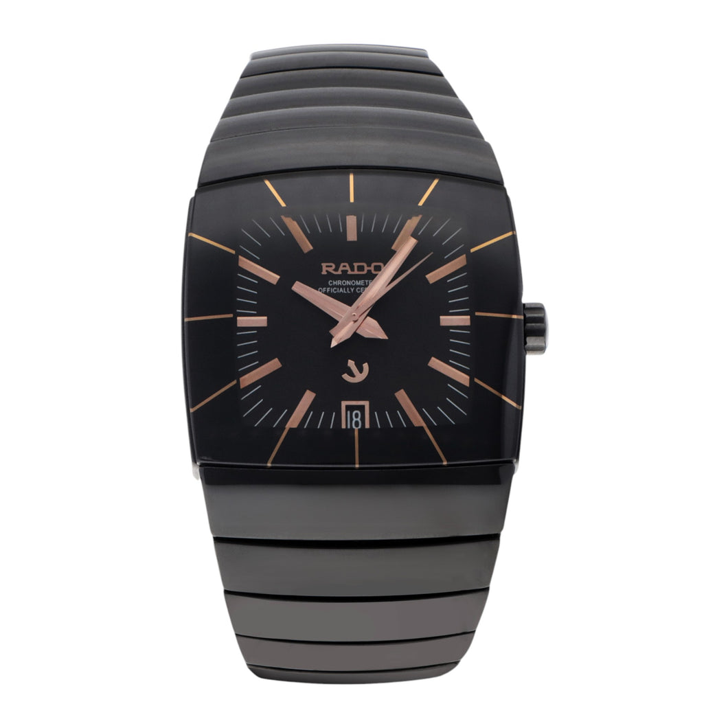 Rado R13663162 Men's Sintra Automatic Black Dial 34 mm Ceramic Watch MSRP $3950