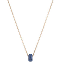 Load image into Gallery viewer, Swarovski Stone 5389431 Rose Gold Plated &amp; Blue Crystal Pendant Necklace $129
