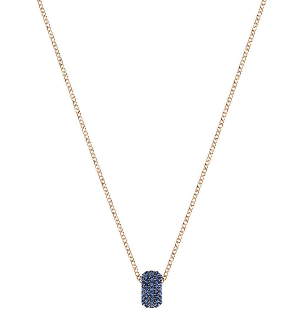 Swarovski Stone 5389431 Rose Gold Plated & Blue Crystal Pendant Necklace $129