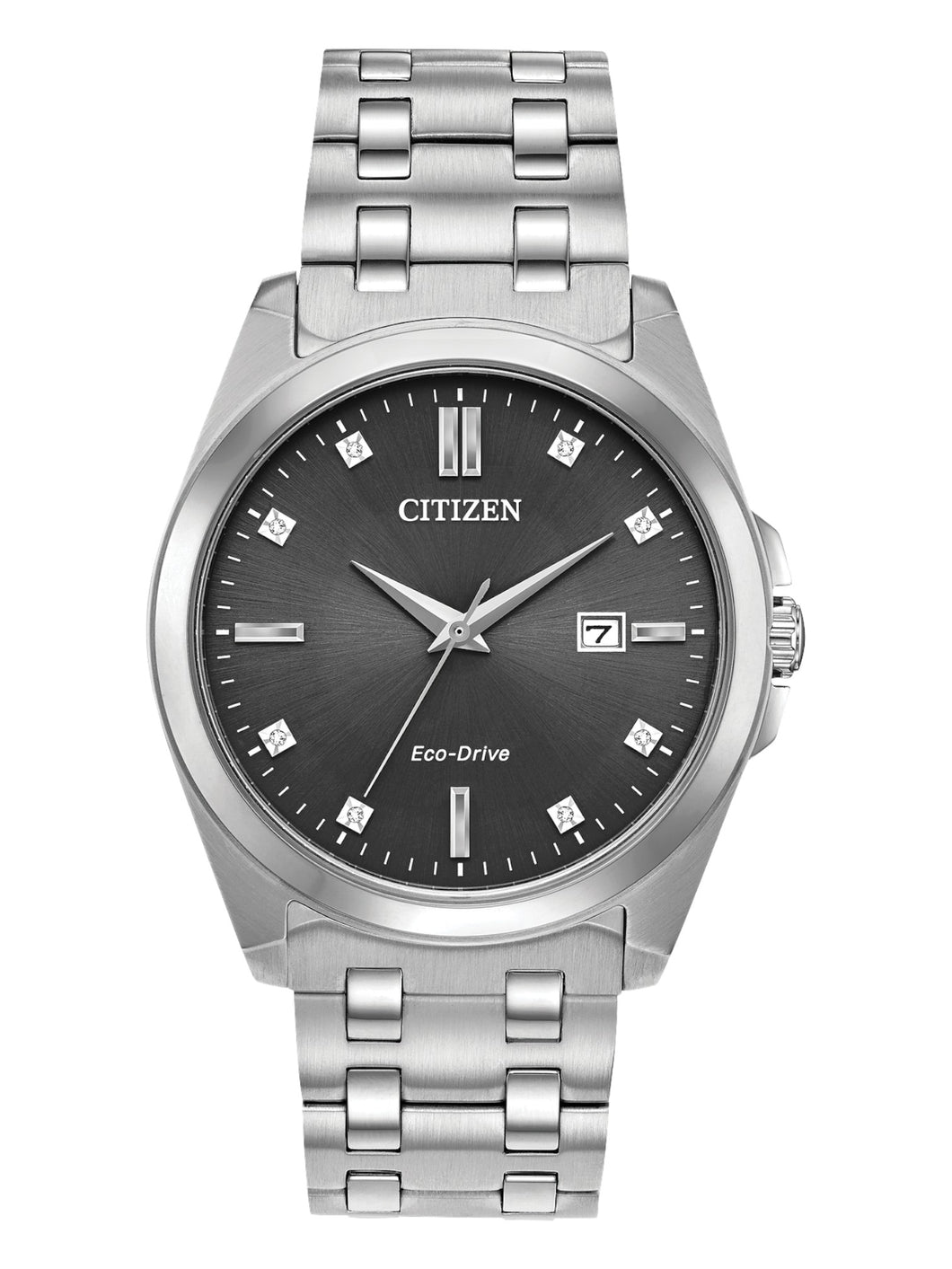 Citizen Peyten BM7100-59H Men's 41mm Diamond Accent Gray Dial Watch MSRP $425