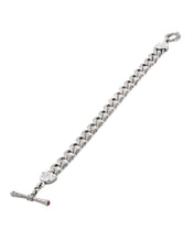 Load image into Gallery viewer, Konstantino Men&#39;s Sterling Silver Flat Link Bracelet BMK4060-131 MSRP $480
