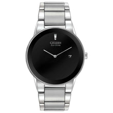 Load image into Gallery viewer, Citizen Axion AU1060-51E Men&#39;s Eco-Drive Black Dial Bracelet Watch MSRP $350
