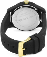 Load image into Gallery viewer, LACOSTE Women&#39;s 2000959 12.12 Black Rubber Watch MSRP $99
