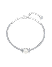 Load image into Gallery viewer, Swarovski Originally 5461083 Rhodium Plated, Pearl &amp; Crystal Bangle Bracelet
