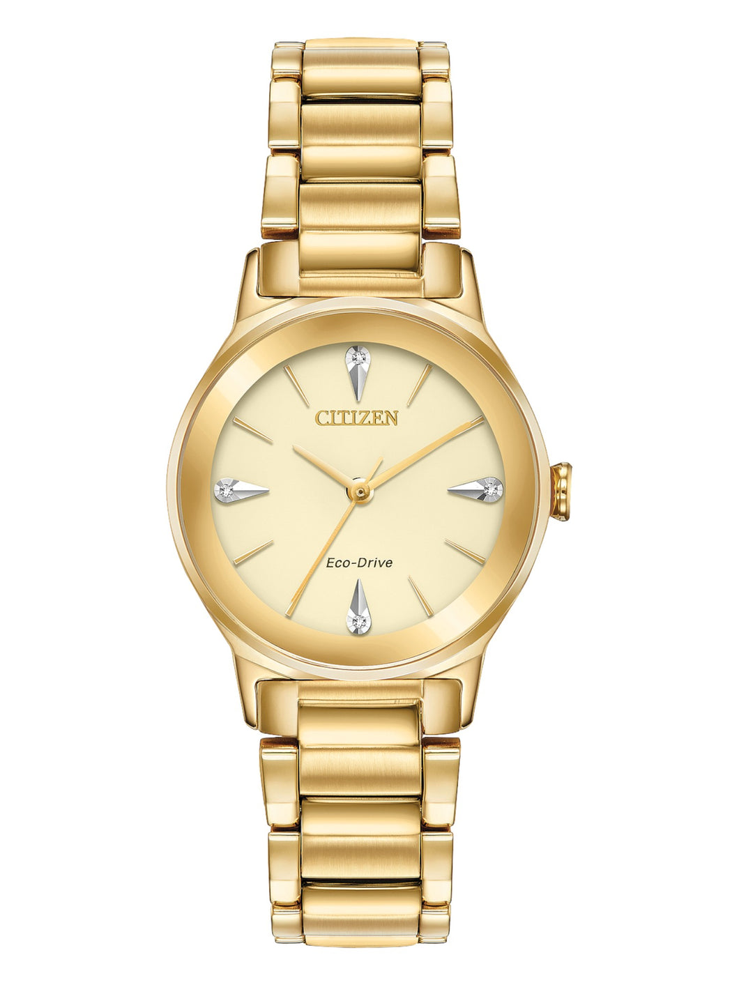 Citizen EcoDrive Women's Axiom GoldTone Stainless Steel Watch EM0732-51P MSRP350