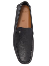 Load image into Gallery viewer, Bally Wander Men&#39;s 6220101 Black Pebbled Grained Loafers MSRP $620
