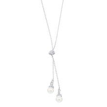 Load image into Gallery viewer, Swarovski Originally YNecklace 5467313 White/Rhodium Plated &amp; Crystal Pearl $169
