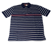 Load image into Gallery viewer, Bally 6237584 Men&#39;s Ink Blue Striped Cotton Polo Shirt Size XXL MSRP $320
