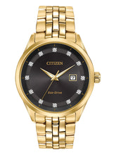 Load image into Gallery viewer, Citizen Addysen BM7252-51G Men&#39;s Black Gold Stainless Steel Watch MSRP$525
