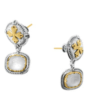 Load image into Gallery viewer, Konstantino Dome Sterling Silver 18K Gold &amp; MOP Earrings SKKJ703-313 MSRP $1390
