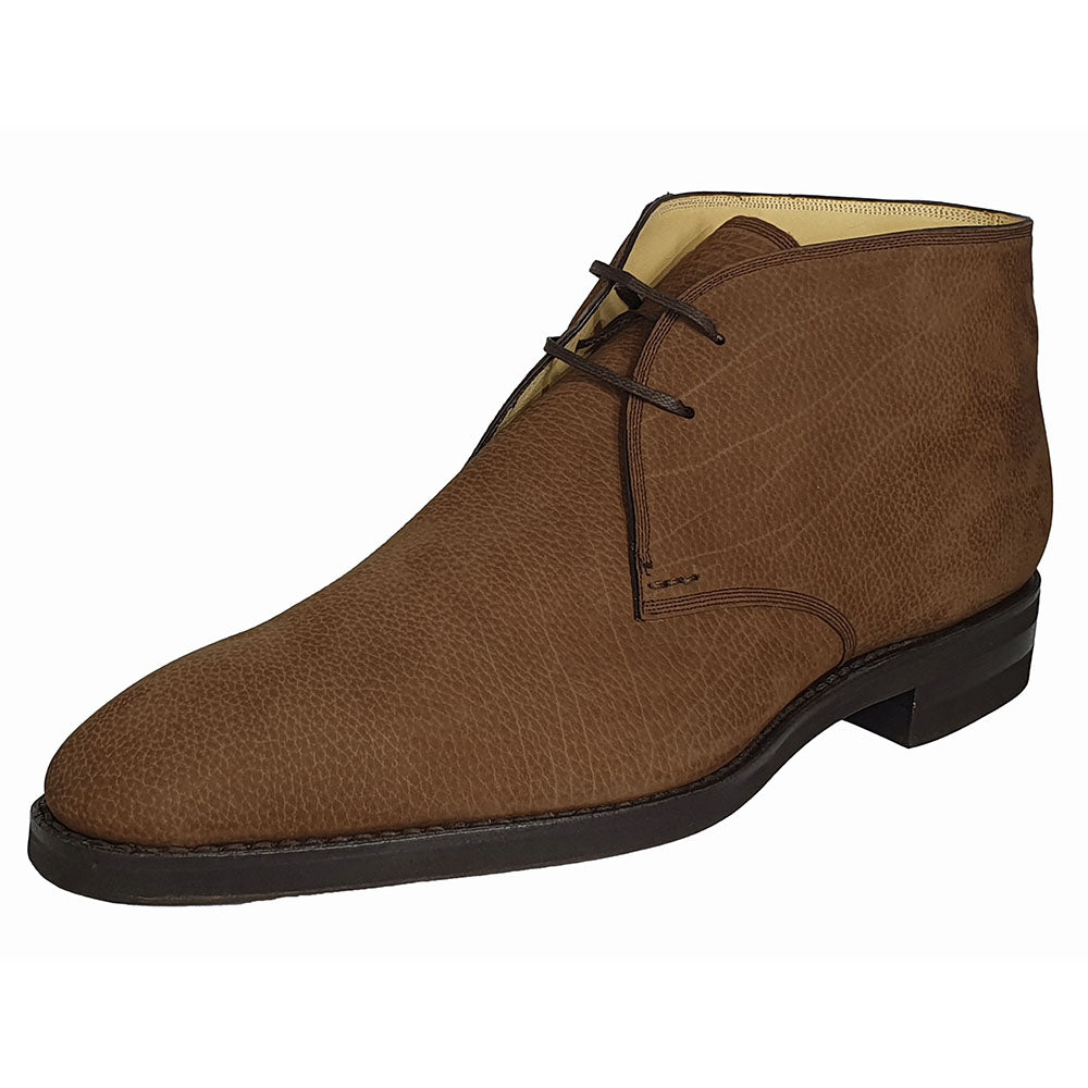 Bally Skiligny 6237887 Men's Brown Grained Calf Leather Desert Boots MSRP $1195