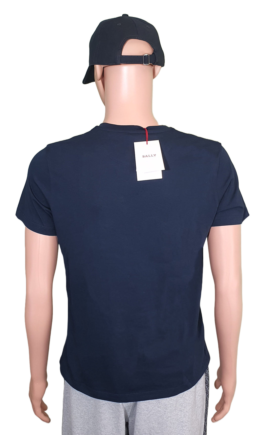 Bally 6301246 Unisex Navy Blue 100% Cotton Logo T-Shirt MSRP $300