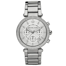 Load image into Gallery viewer, Michael Kors Parker MK5353 Women&#39;s Silver-Tone Chronograph 39mm Watch MSRP $275
