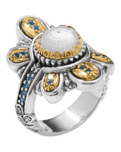 Load image into Gallery viewer, Konstantino Dome Silver 18k Gold Mother of Pearl Ring DKJ975-630 S7 MSRP $1400
