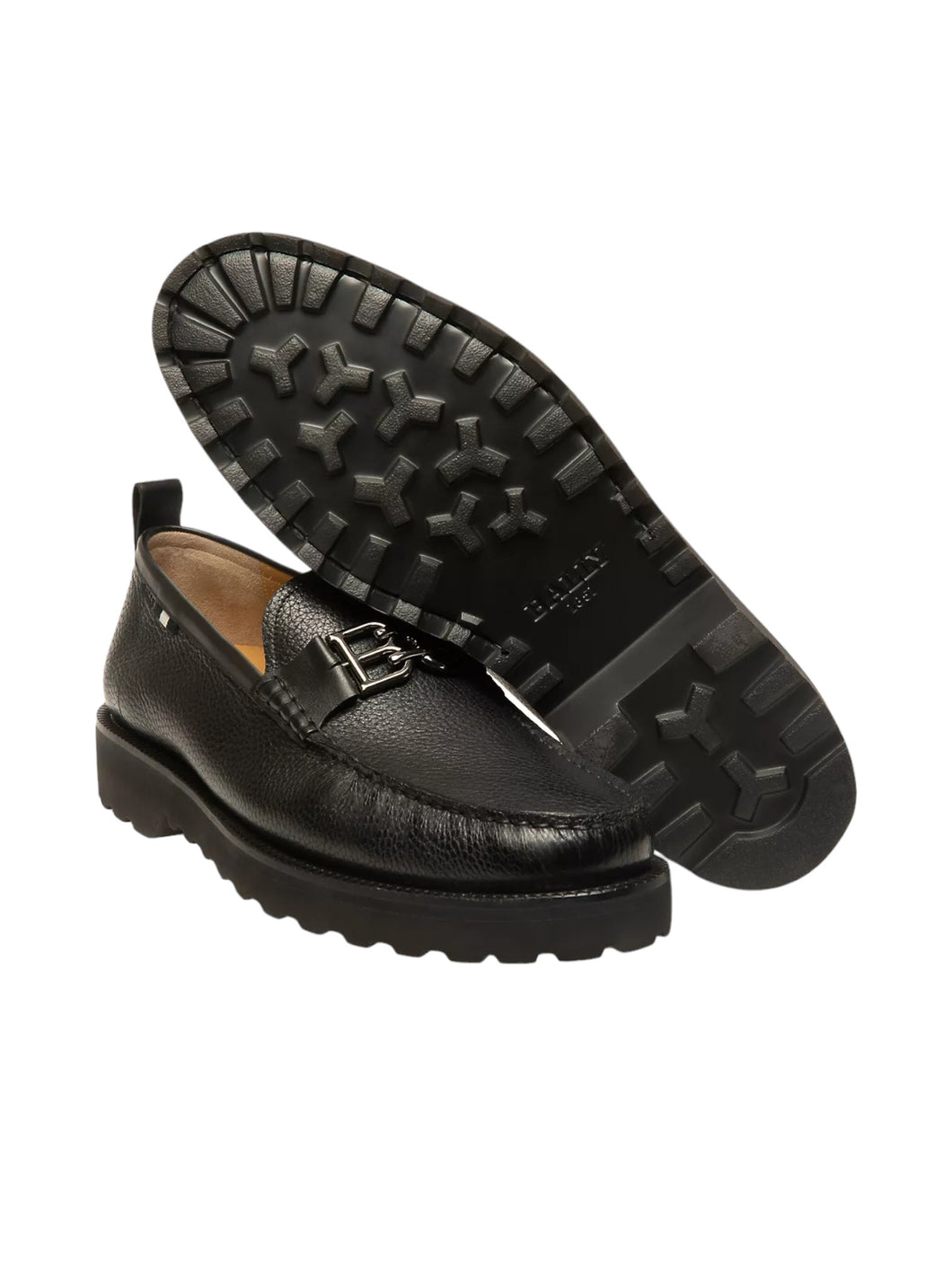 Bally Nolan Men's 6239807 Black Grained Leather Loafer MSRP $660