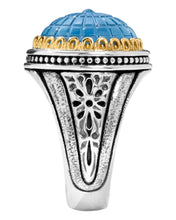 Load image into Gallery viewer, Konstantino Dome Sterling Silver 18k Gold MOP &amp; Blue Spinel Ring DKJ972-628 S6 MSRP $850
