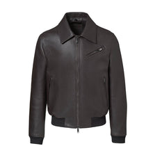 Load image into Gallery viewer, NEW Porsche Design Men&#39;s Espresso Leather Bomber Jacket M MSRP $2250
