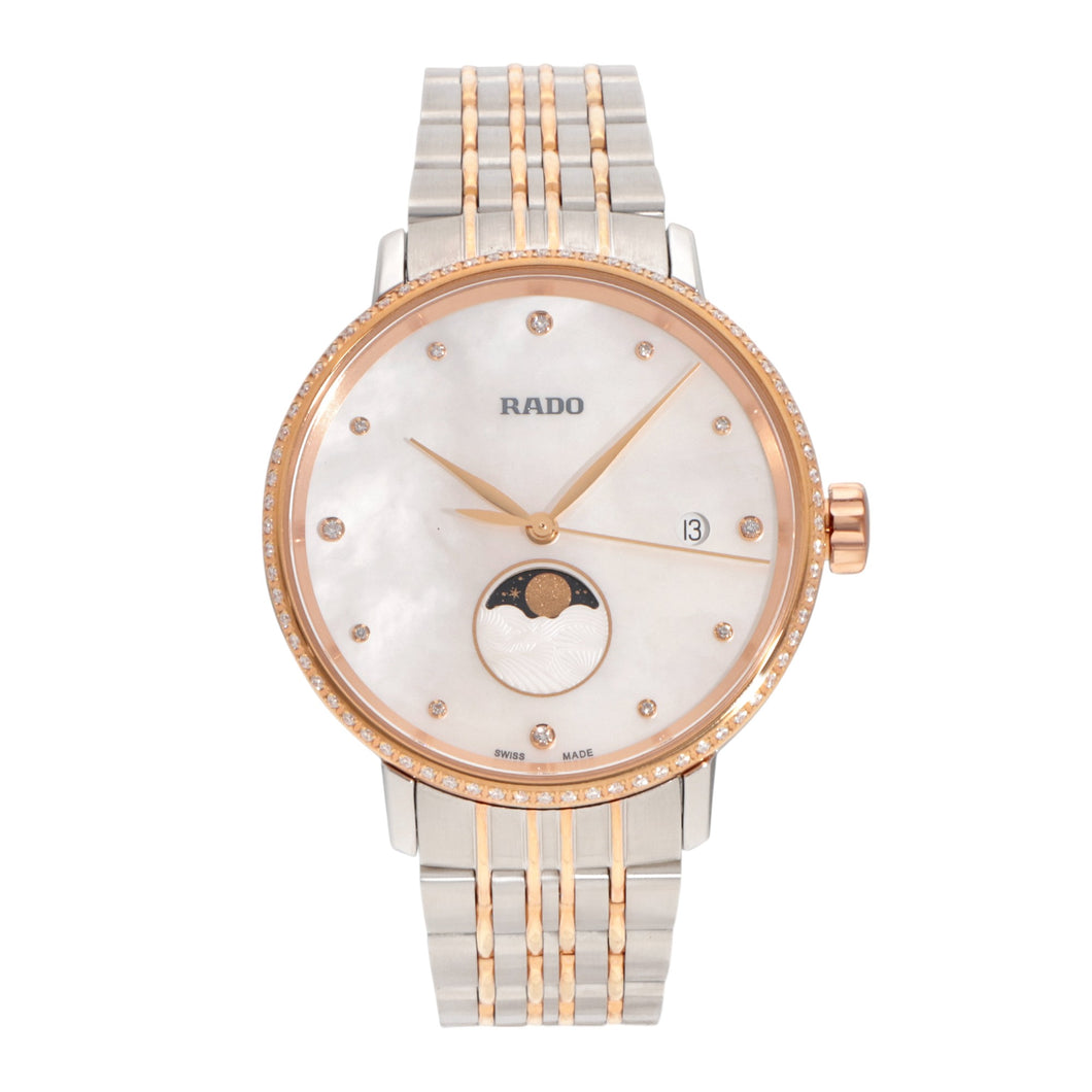 Rado R22882923 Ladies Coupole Diamonds Classic Mother of Pearl Dial 34 mm MSRP $2800