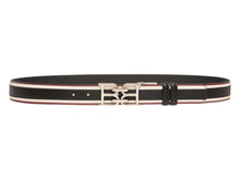 Load image into Gallery viewer, Bally 6239300 Men&#39;s B Chain Black Leather Adjustable Reversible Belt Size 110 MSRP $420
