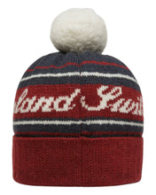 Load image into Gallery viewer, Bally 6302898 Heritage Red/Midnight Blue Cashmere Switzerland Beanie MSRP$300
