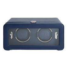 Load image into Gallery viewer, WOLF 452617 Windsor Heritage Navy Double Watch Winder MSRP $875
