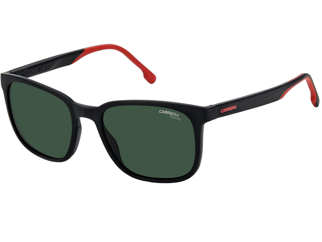 CARRERA Men's 8046/S Matte Black Frame Green Polarized Lens Sunglasses MSRP $195