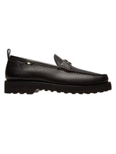 Load image into Gallery viewer, Bally Nolan Men&#39;s 6239807 Black Grained Leather Loafer MSRP $660
