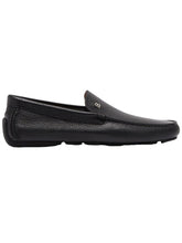 Load image into Gallery viewer, Bally Wander Men&#39;s 6220101 Black Pebbled Grained Loafers MSRP $620
