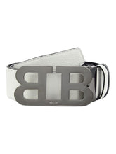 Load image into Gallery viewer, Bally Mirror 6300590 Men&#39;s White Reversible Grained Leather Belt Size 120 MSRP $395
