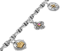 Load image into Gallery viewer, Konstantino Sterling Silver Silver and 18K Gold Corundum Bracelet BKJ698-538 MSRP $980
