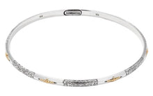 Load image into Gallery viewer, Konstantino Sterling Silver and 18K Gold Cross Bangle Bracelet BKJ213-130 MSRP $330
