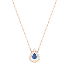 Load image into Gallery viewer, Swarovski Sparkling Dance 5465281 Rose Gold Plated Crystal Pear Pendant Necklace
