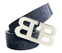 Load image into Gallery viewer, Bally 6239334 Men&#39;s Mirror Buckle Reversible Midnight Blue Belt EU 115/US 46 MSRP $450
