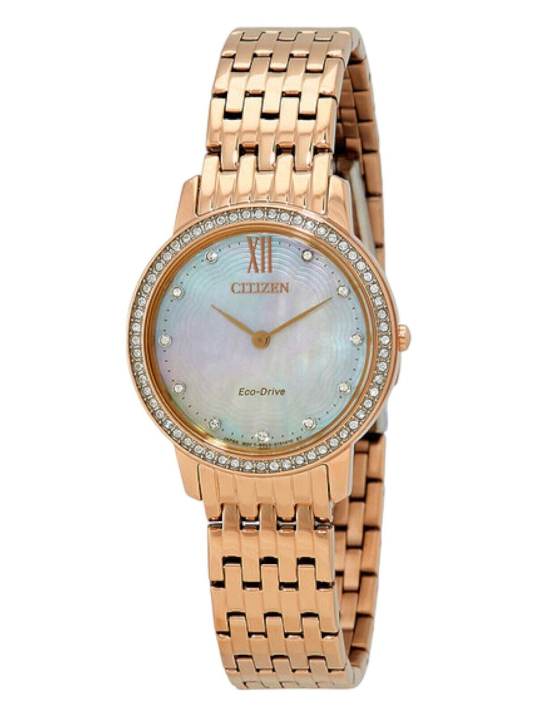 Citizen Silhouette Crystal EX1483-50D Mother of Pearl Dial Ladies Watch MSRP$325