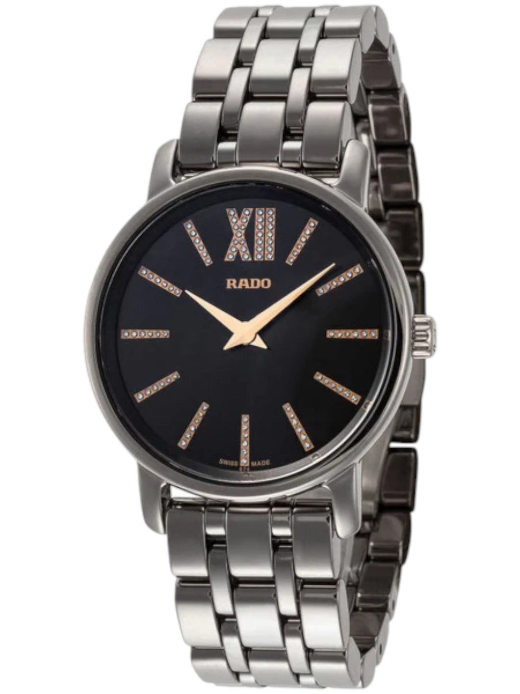 Rado R14064707 Ladies DiaMaster Black Diamond Dial Black Ceramic 33 mm MSRP $4100