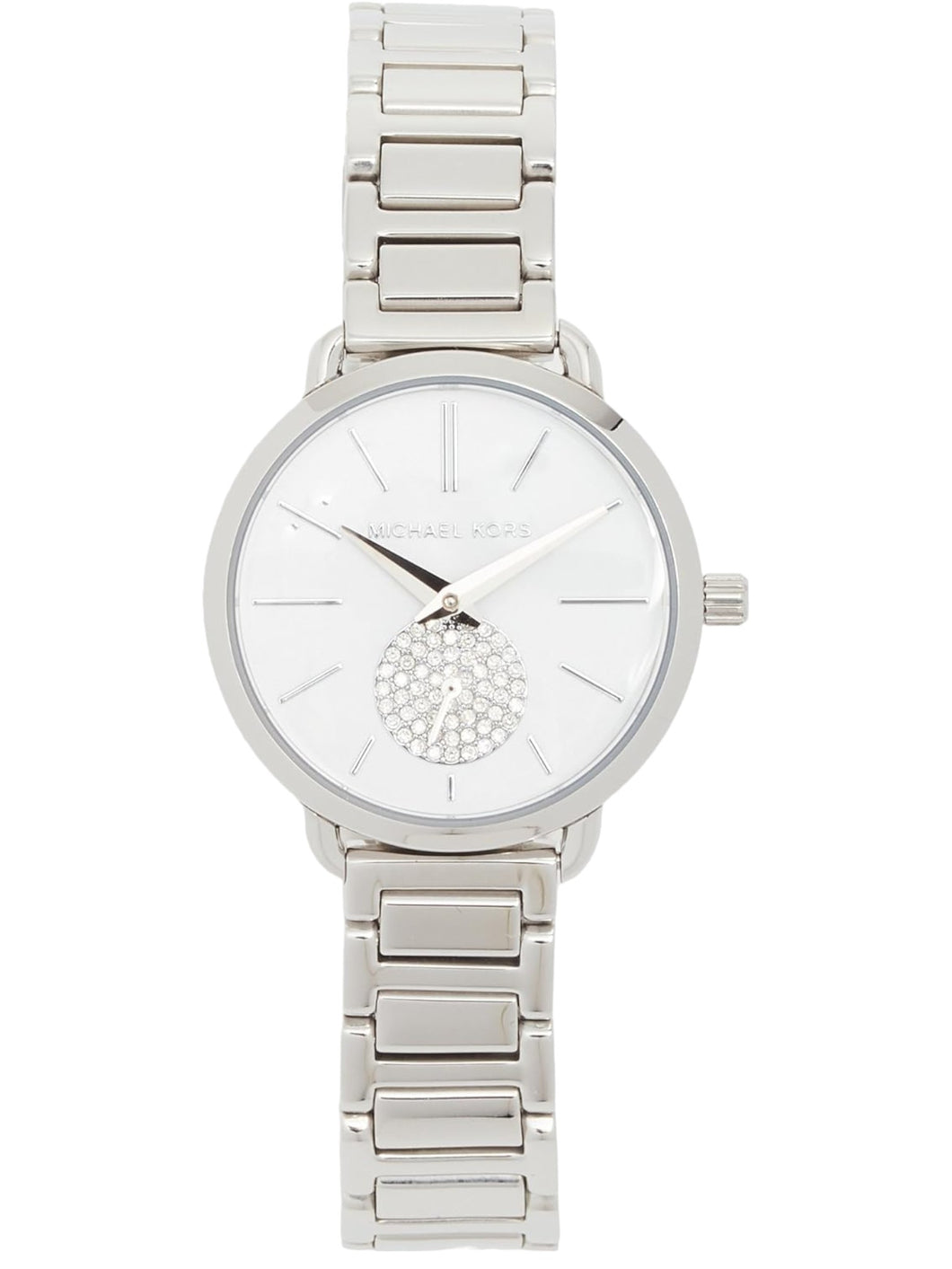 Michael Kors Portia MK3837 Women's Silver Stainless Steel Quartz Watch MSRP $225