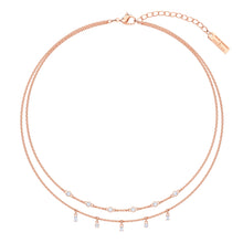 Load image into Gallery viewer, Swarovski Penélope Cruz Moonsun Limited Edition Rose Gold Double Necklace $149
