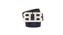 Load image into Gallery viewer, Bally 6239334 Men&#39;s Mirror Buckle Reversible Midnight Blue Belt EU 85/US 34 MSRP $450
