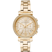 Load image into Gallery viewer, Michael Kors Sofie MK6559 Women&#39;s Gold-Tone Chronograph 39mm Watch MSRP $275
