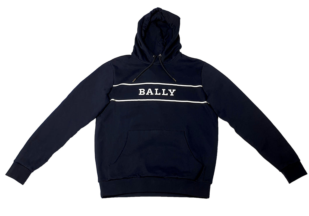 Bally 6234328 Unisex Black Hooded Sweatshirt Size S MSRP $375